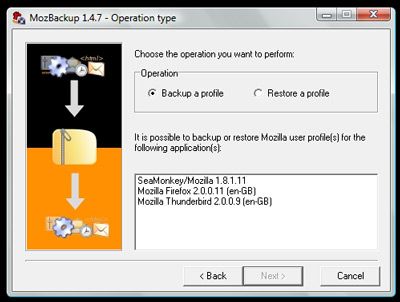 MozBackup -Backup and Restore Thunderbird emails