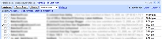 Gmail Inbox Shortcuts