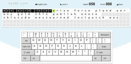 Keybr - Online Virtual Keyboard