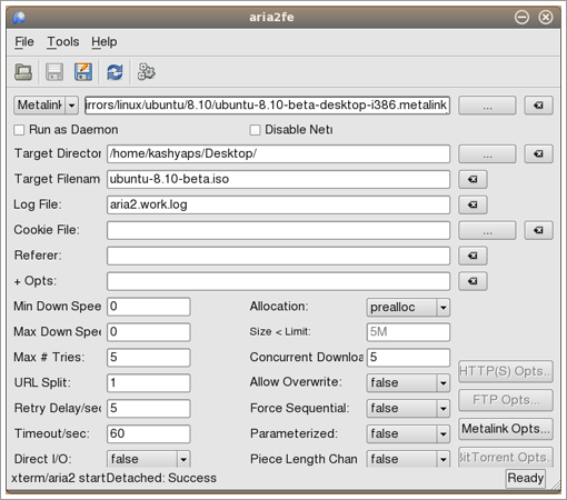 aria2 - Fast Command Line Downloader App