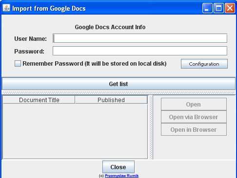 OpenOffice to Google docs