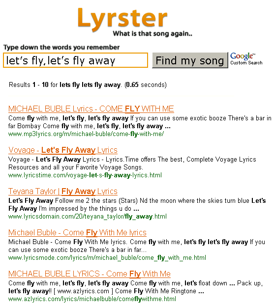 song finder type in lyrics