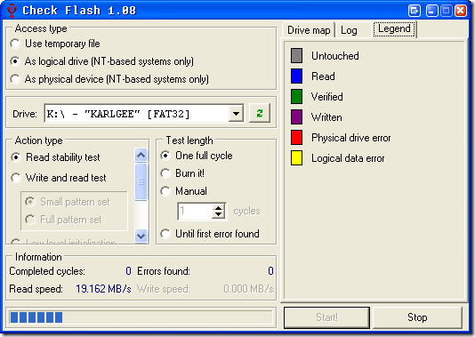 ChkFlsh checks your Flash Drives on Windows