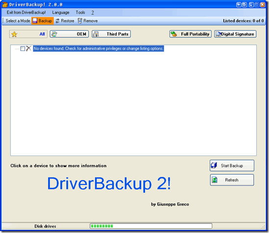 Backup your drivers with DriverBackup 2 [Windows]