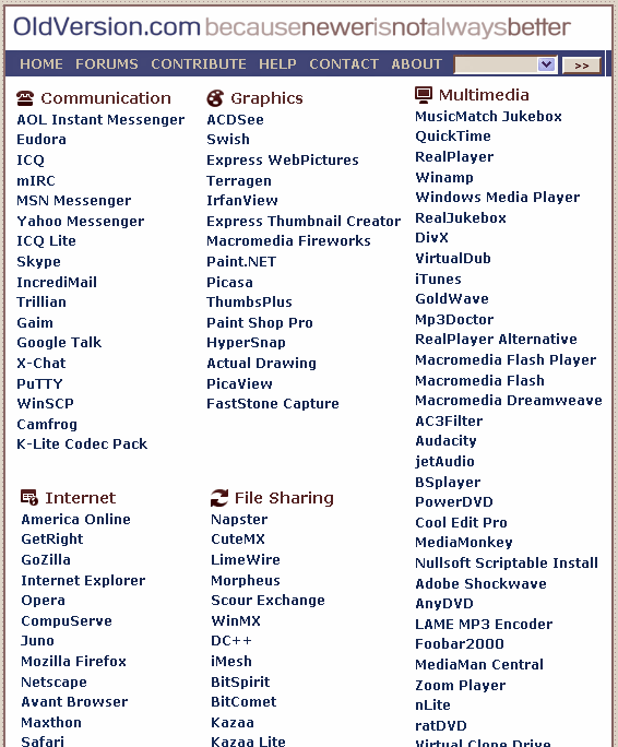 OldVersion: Find Older Versions of Software