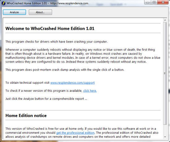 How To Analyze A Windows Blue Screen Of Death With WhoCrashed