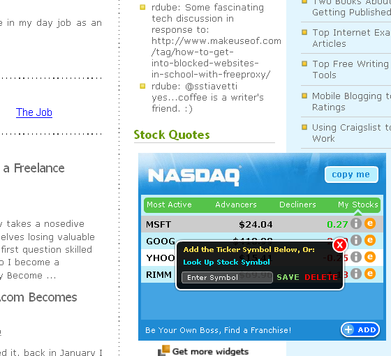 Ticker. Message Website 5 Free Website Stock Tickers for Financial Geeks