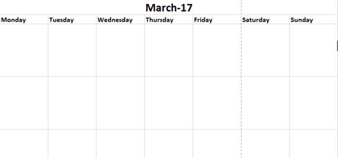 How to Make a Calendar Template in Excel