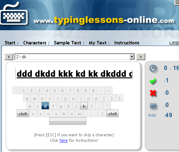 Typingweb Typing Lessons TypingLessons-Online: Web Based Free Touch Typing Program