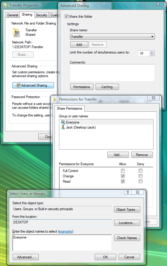 How To Enable File Sharing On Vista Without Any Password