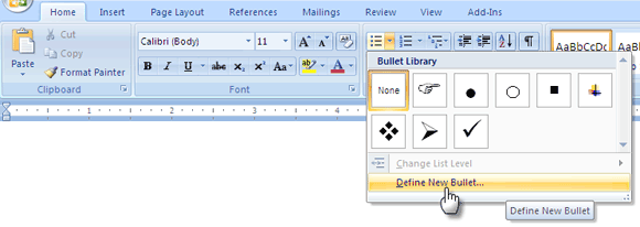 4 Custom Bullet Tips and Tricks for Microsoft Word 2007