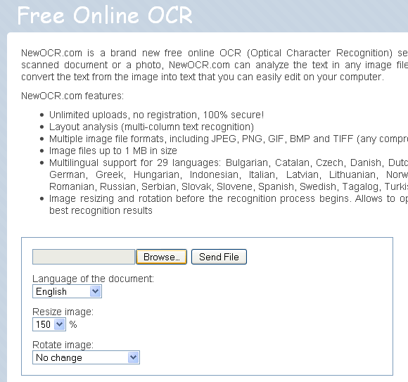 NewOCR: Recognizes Text From Images