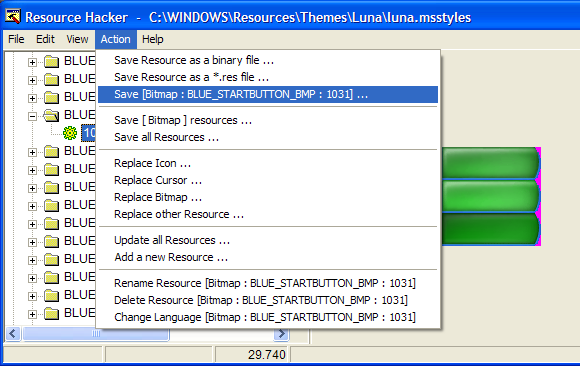 Windows Xp Button Press Example How to Change the Color of the Windows XP Start Button