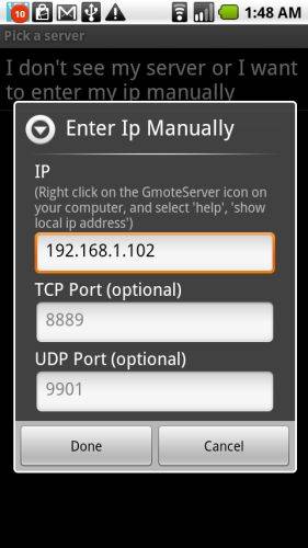 Gremote Gmote 2.0 - Use Your Android Phone As A Media Center Remote Control