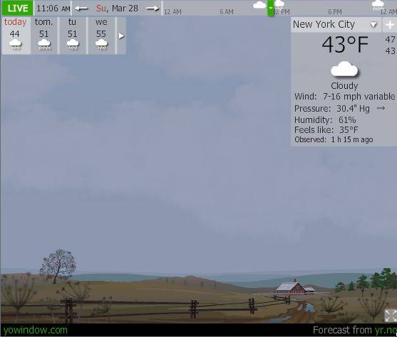 YoWIndow - A Really Cool Weather App With Virtual Weather Display