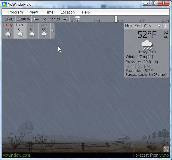 YoWIndow - A Really Cool Weather App With Virtual Weather Display
