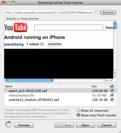 Download & Play Flash Files Using SWF & FLV Player
