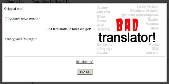 Bad Translator: Translate Text Back and Forth