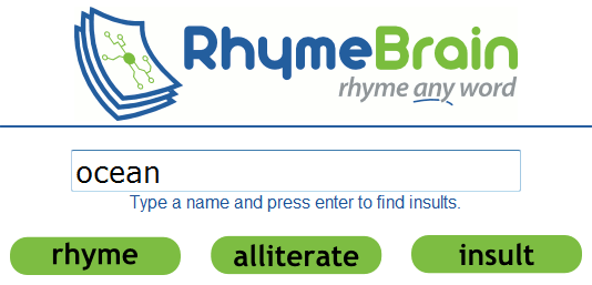 RhymeBrain: Site For Finding Rhymes For Words & Phrases
