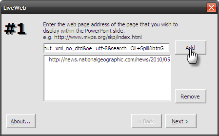 How To Add Live Web Pages To A PowerPoint Slide