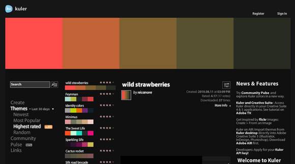 10 Sites to Play with Colors and Create Color Palettes