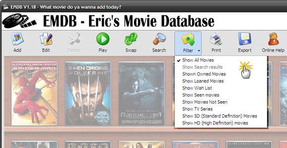 EMDB - Eric's Movie Database for All Your Video Organizing Needs (Windows)