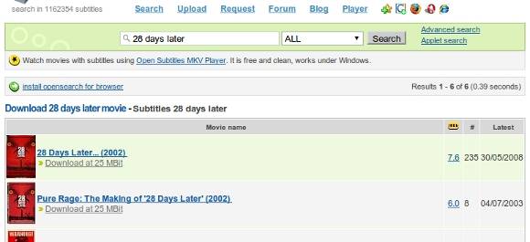 OpenSubtitles - The Web's Largest, Completely Free Searchable Subtitles ...