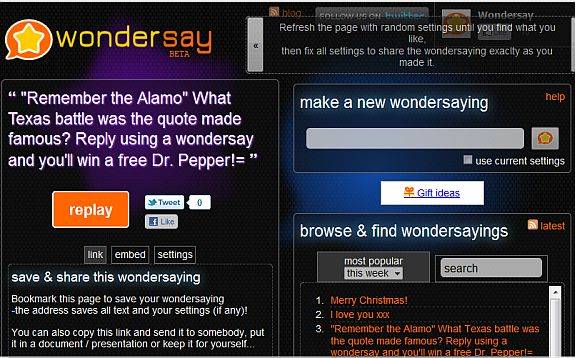 Create & Share Cool Animated Messages With WonderSay