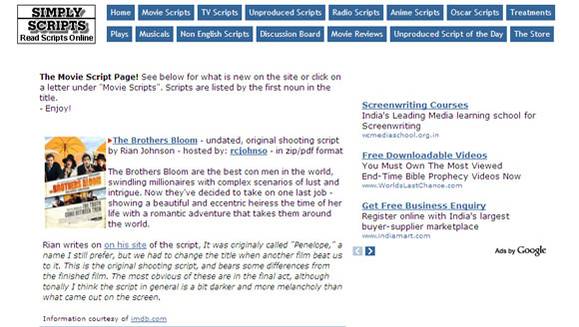 5 Online Resources For The Aspiring Scriptwriter