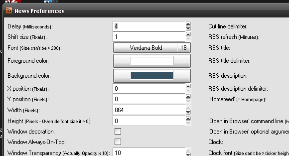 News RSS Ticker: An Elegant News Ticker For Windows & Linux