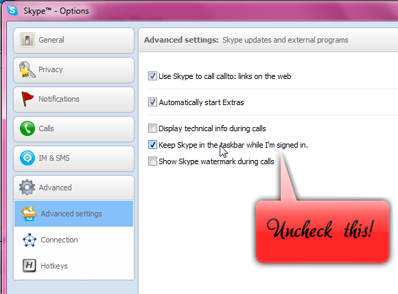 How To Unpin The Permanent Skype Icon From The Taskbar In Windows 7
