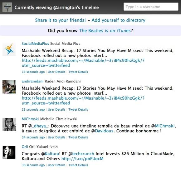 TwtRoulette: Randomly View Twitter Through Other People's Eyes