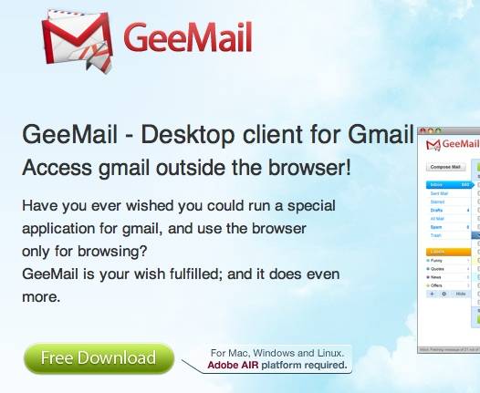 GeeMail - Access Gmail Outside the Browser With This Simple Desktop Client