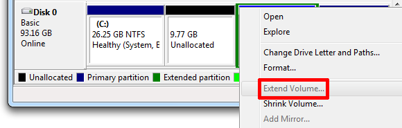 How To Shrink & Extend Volumes Or Partitions in Windows 7