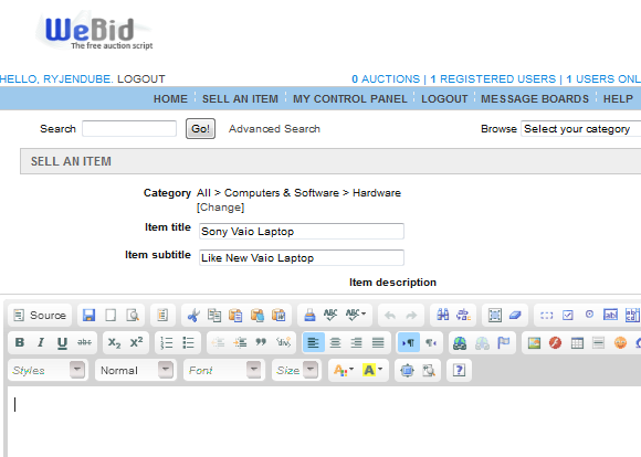 Create Your Own Hosted Auction Website With WeBid