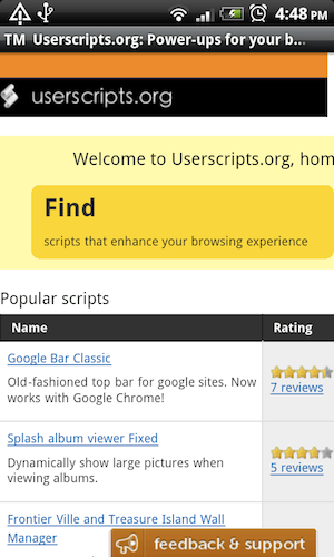 TamperMonkey Finally Brings Greasemonkey to Android [2.1+]
