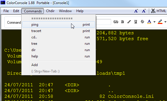 Console Color Application Liven Up Your Windows Console With The Portable App ColorConsole