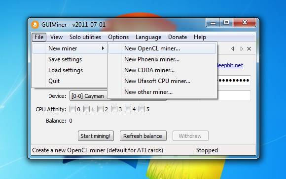 Panel Miner guiminer - An Extensive Tool For Bitcoin Mining