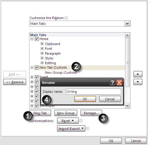 Customize the MS Word 2010 Ribbon by Adding Your Own Tab With Commands ...