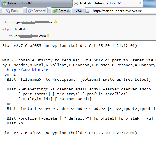 Easily Send Command Line Emails with Blat