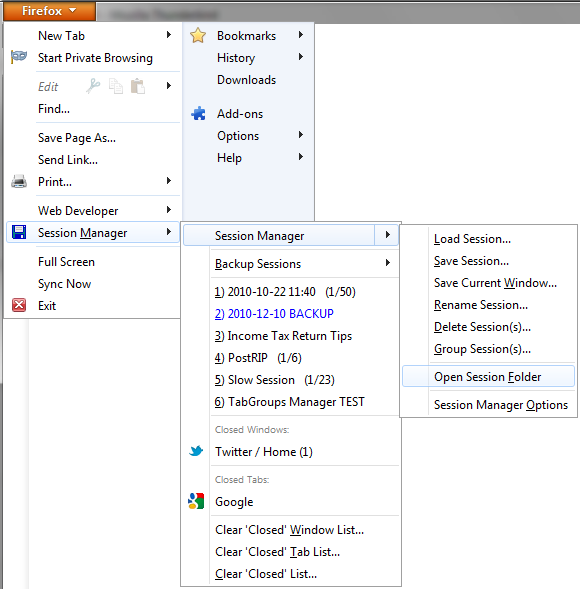 Browser Session Manager How To Make The Most of Firefox's Session Manager