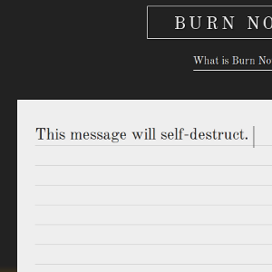 Send Self-Destructing Messages To Your Minions With Burn Note