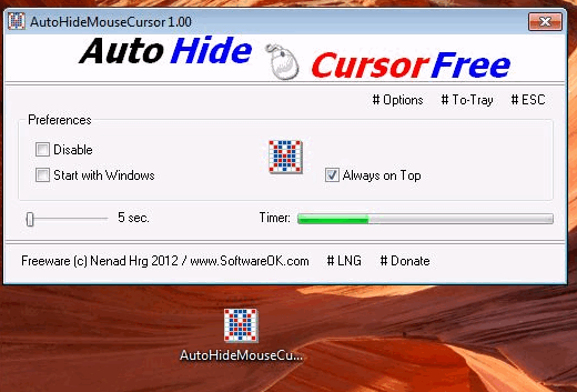 AutoHideMouseCursor: Easily Hide the Mouse Cursor [Windows]