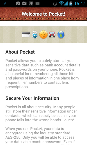 Pocket - A Handy, Free Personal Information Safe With A Desktop ...