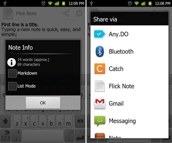 Flick Note: Jot Down Notes With Speed and Ease! [Android]