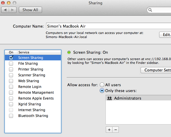 How To Share Screens Using Applications That Are Already On Your Mac [OSX]