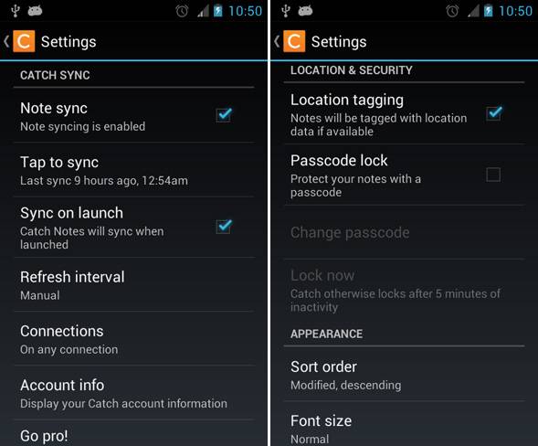 Catch Notes: A Full-Featured App for Portable Note-Taking [Android]