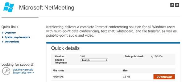 I'm Tipping My Hat To You, Microsoft NetMeeting
