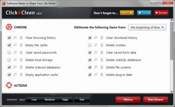 Click N Clean Click&Clean: Extend Your Browser Beyond The Privacy & Security Defaults