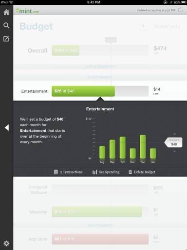 Mint.com On the iPad Makes It Easy To Track Your Spending
